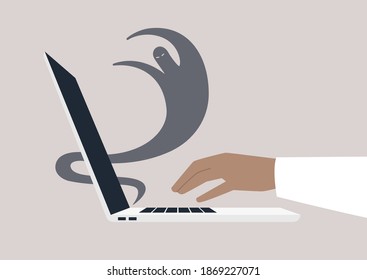 Un concepto peligroso de malware, robo de información personal con spyware, nuevos problemas tecnológicos