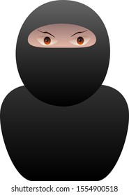A dangerous man in a black mask