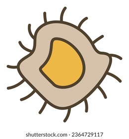 Microbacterias peligrosas concepto de vector de bacterias de color moderno icono o signo