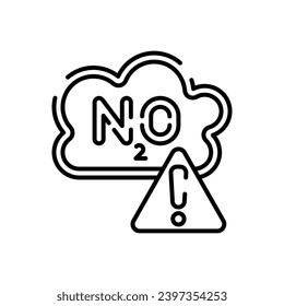 Dangerous N2o icon in vector. Illustration