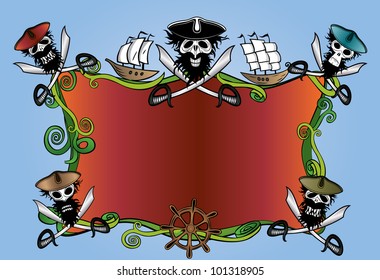 dangerous ocean pirate frame design