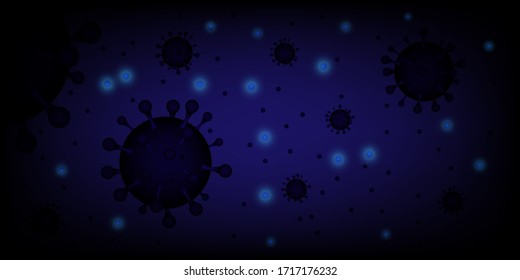 Dangerous outbreak of the Covid-19 virus epidemic background