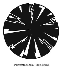 Dangerous planet icon. Simple illustration of dangerous planet vector icon for web