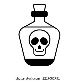 Dangerous poison Half Glyph Vector Icon which can easily modified

