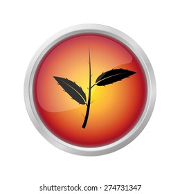 dangerous poisonous plants sing icon on red button