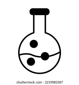 Dangerous potion Half Glyph Vector Icon which can easily modified

