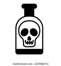 Dangerous potion Half Glyph Vector Icon which can easily modified

