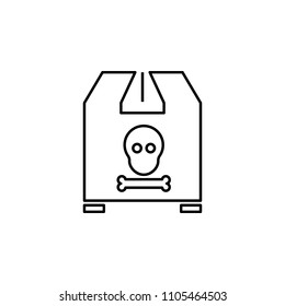 dangerous premise outline icon. Element of logistic icon for mobile concept and web apps. Thin line dangerous premise outline icon can be used for web and mobile on white background