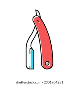 dangerous razor color icon vector. dangerous razor sign. isolated symbol illustration