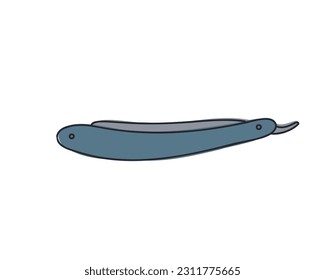 dangerous razor, doodle vector illustration
