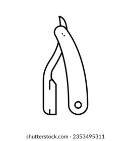 dangerous razor line icon vector. dangerous razor sign. isolated contour symbol black illustration