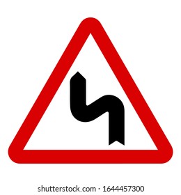 vector de señalización de tráfico peligroso en forma de triángulo rojo. 