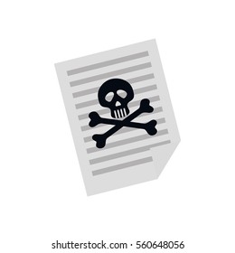 Dangerous sheet paper icon vector illustration graphic design