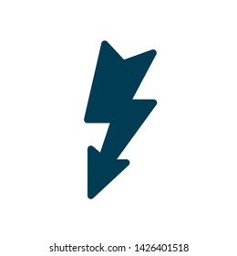 Dangerous sign. Thunder and bolt lighting flash icon. Electric thunderbolt, lightning bolt icon – vector