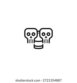 Peligrosa idea de logo de bebida de calavera.