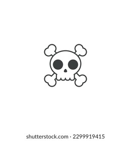 dangerous skull icon black color