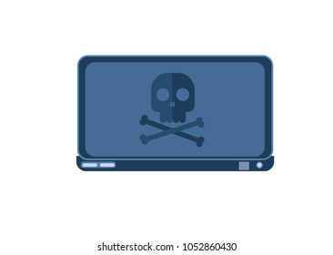 Dangerous skull icon isolated vector illustration