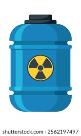 Dangerous substances in container vector illustration