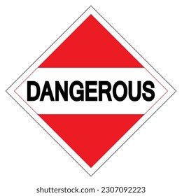Dangerous Symbol Sign, Vector Illustration, Isolate On White Background Label. EPS10