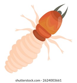 Dangerous termite insect is crawling in this illustration