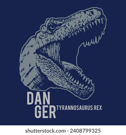 dangerous tyrannosaurus rex print design