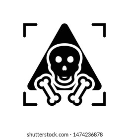 Dangerous vector black icon