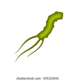 Dangerous virus icon in flat style isolated on white background vector illustration