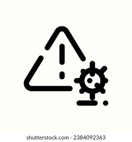 gefährliches Virus-Symbol, einzeln auf hellem Hintergrund, perfekt für Website, Blog, Logo, Grafikdesign, soziale Medien, Benutzeroberfläche, mobile App