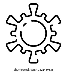 Dangerous virus icon. Outline dangerous virus vector icon for web design isolated on white background