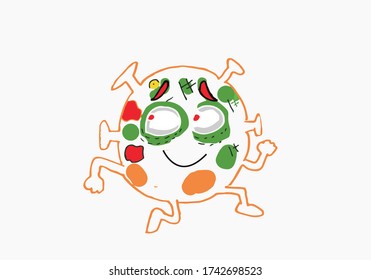 
dangerous virus vector illustration. eps10.