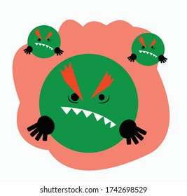 
ilustración de vector de virus peligroso. eps10.