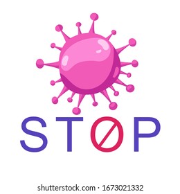 Dangerous virus vector illustration. Stop coronavirus. 