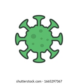 Dangerous viruses, such as Ebola virus, the Mers virus, Coronavirus and more. Vector illustration, isolated on white background