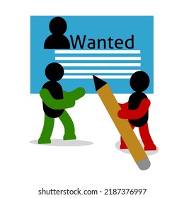 dangerous wanted poster vector illustration