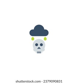dangerous weather changes climate change Flat Icon, Logo, and illustration Vector