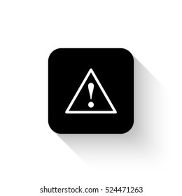 dangerous - white vector  icon with shadow