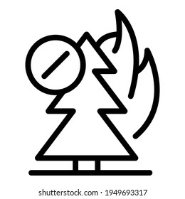 Icono peligroso del fuego salvaje. Icono de vector de incendio peligroso de contorno para diseño web aislado en fondo blanco