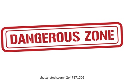 Vetor de texto de carimbo vermelho DANGEROUS ZONE, carimbo