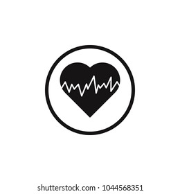 dangerously heartbeat sign icon. Element of danger signs icon. Premium quality graphic design icon. Signs and symbols collection icon for websites, web design, mobile app on white background