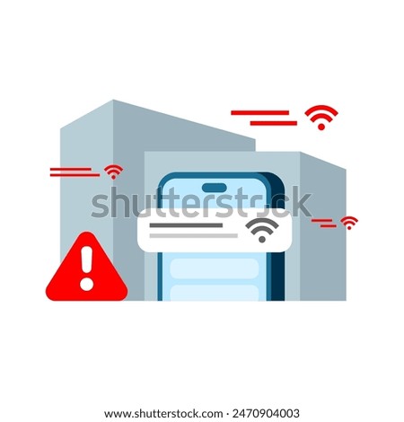 dangers of public wifi concept illustration flat design. simple modern graphic element for infographic, icon