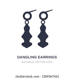 dangling earrings icon on white background. Simple element illustration from Fashion concept. dangling earrings icon symbol design.