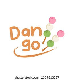 Dango cake logo for a Japanese restaurant that sells dango cake