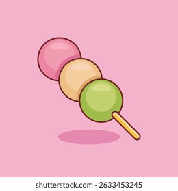 dango cake vector illustration, japanese food illustration icon vector