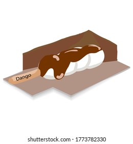 dango cartoon icon illustration vector