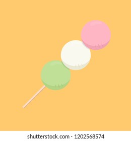 dango cartoon vector. free space for text. symbol. logo.