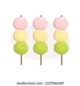 Dango dessert is Japanese traditional food Rice flour