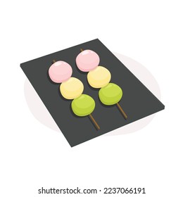 Dango dessert is Japanese traditional food Rice flour