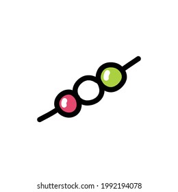 dango doodle icon, vector illustration