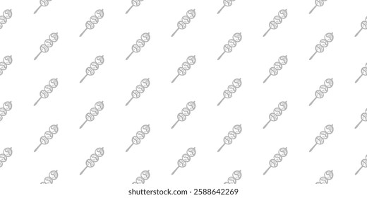 dango doodle pattern background. dango pattern background. satay meatball pattern background.