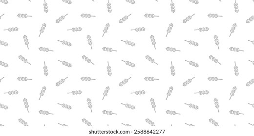 dango doodle pattern background. dango pattern background. satay meatball pattern background.